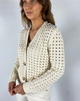 Anneclaire - D0535 1 - Kurze Shell-Strickweste - Mastix