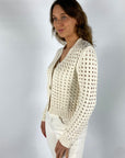 Anneclaire - D0535 1 - Kurze Shell-Strickweste - Mastix