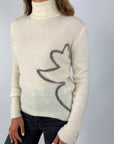Anneclaire - A1348 | 201 - Pullover Mohair Fantasie - ecru