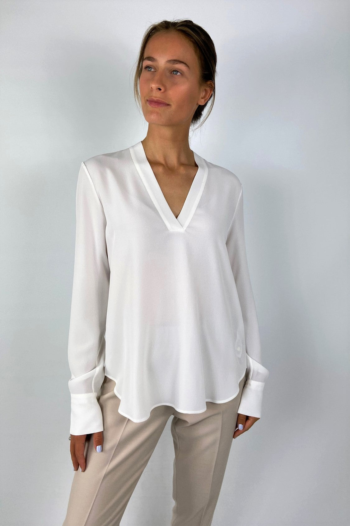 Antonelli Firenze - Aversa 001 - Shirtbloes crêpe - wit