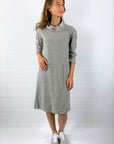 Antonelli Firenze - Minerva - Kleid mit Rollkragen und Taschen - Grau