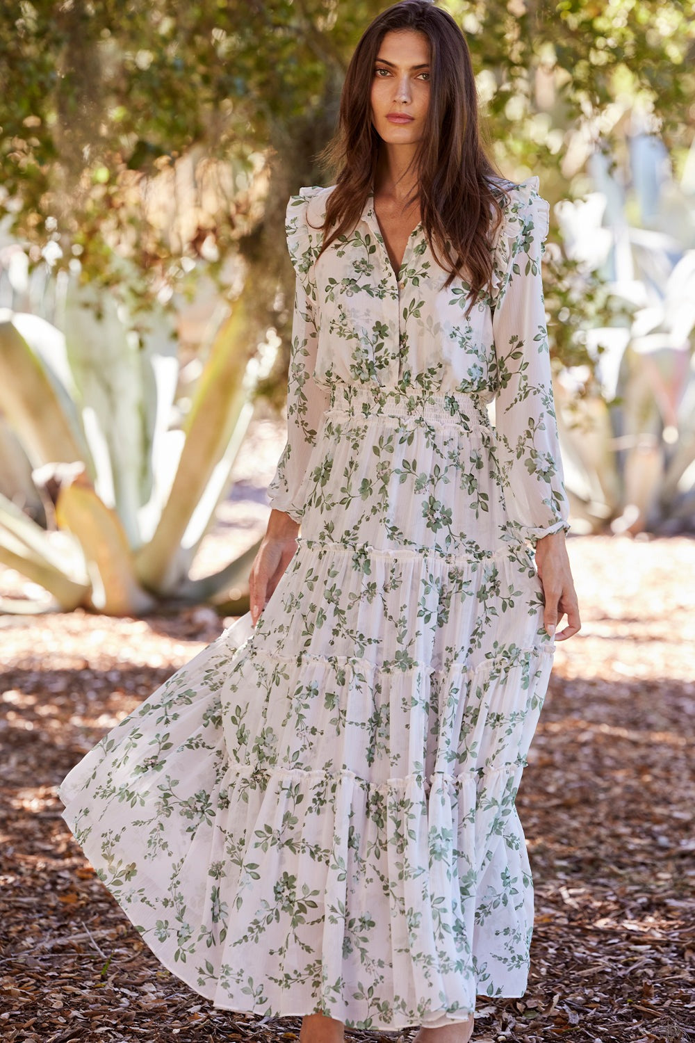 Misa - Ahreana Dress - Jurk lang - white sage