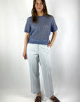 Seductive - Alara - Broek recht 2 pochet - Hemelsblauw