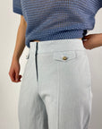 Seductive - Alara - Broek recht 2 pochet - Hemelsblauw