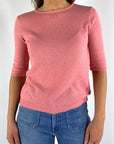 Anneclaire - D0975 231 - Pullover aus Baumwollmischung mit 1/2 Ärmeln - Blush