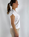 Anneclaire - D1023 201 - Shirt V-Ausschnitt Viskose-Mix - weiß