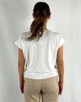 Anneclaire - D1023 201 - Shirt V-Ausschnitt Viskose-Mix - weiß