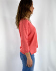 Anneclaire - D1042 231 - Pullover V Viskose-Mix - Blush