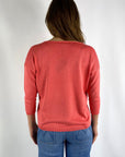 Anneclaire - D1042 231 - Pullover V Viskose-Mix - Blush