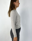 Anneclaire - D1294 265 - Pull detail strass kraag - lichtgrijs