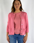 Anneclaire - D0116 556 - Kurze Weste aus Baumwollmischung - Blush