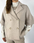 Anneclaire - D1274 292 - Kurzer Zweireihermantel - Hellbeige