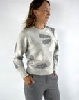 Anneclaire - D0750 353 - Pullover Design Blume - grau