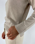 Anneclaire - D0812 770 - Pull Rundhals zweifarbig - beige
