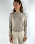 Anneclaire - D0812 770 - Pull Rundhals zweifarbig - beige