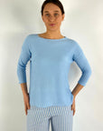 Sweater trui van Anneclaire in lichtblauw