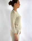Anneclaire - D1126 721 - Rundhalspullover Baumwolle/Leinen - Beige