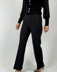 Cambio - Ava 6316 - Schwarze Hose aus Wollmischung