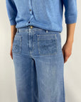 Cambio - Ada 9150 - Jeans 2 Sticktaschen - blau