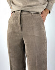 Cambio Amelie wide-leg corduroy pantalon – Ginger Biscuit