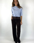 Cambio - Ava double jogger - Broek jogger ribfluweel - coffee