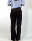 Cambio - Ava double jogger - Broek jogger ribfluweel - coffee