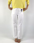 Cambio - Tess Wide Leg Jeans met Strijklijnen - White Stone - 9049