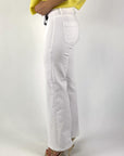 Cambio - Tess Wide Leg Jeans met Strijklijnen - White Stone - 9049
