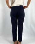 Cambio - Krystal | 8003 - Leinen-Stretchhose - Schwarz und Blau