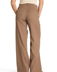 Cambio - Mira Wide-Leg Pantalon linnen - Arabica - 33 Inch