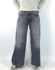 Cambio jeans palazzo in lichtgrijs wassing met brede pijpen.