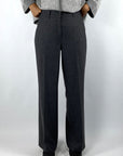 Cambio Amelie 6227 wide leg pantalon in Asphalt Grey met middelhoge taille