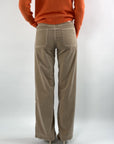 Cambio - Ada aufgesetzte Tasche - Feinripphose mit 2 Taschen - Gentle Oat