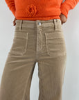 Cambio - Ada aufgesetzte Tasche - Feinripphose mit 2 Taschen - Gentle Oat