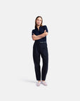 Cambio - Elaine | 6052 - Runde Hose mit Gürtel - Royal Navy