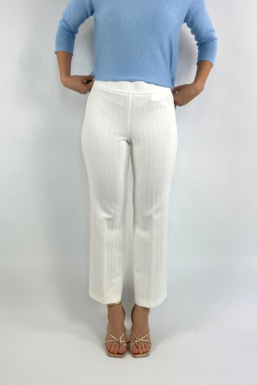 Geklede rechte broek model Faith van Cambio met tailleband.