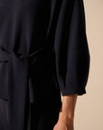 Oscar the collection - Claire top - Top V-Ausschnitt mit Schleife navy