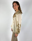 Dreamcatcher - D604RCW136A - Khaki - Bluse mit Paisley-Print - Khaki