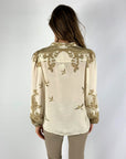 Dreamcatcher - D604RCW136A - Khaki - Bluse mit Paisley-Print - Khaki