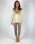 Dreamcatcher - D604RCW136A - Khaki - Bluse mit Paisley-Print - Khaki