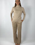 D.Exterior - 61071 | 12 - Pull rolkraag motief - beige
