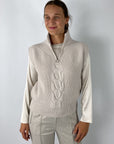 D.Exterior - 61114 | 7 - Pull mouwloos 3D detail - greige