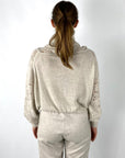 D.Exterior - 61261 | 7 - Pull wijde rolkraag crochet - greige