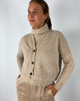 D.Exterior - 61289 | 12 - Vest kort knopen alpaca - beige