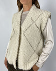 D.Exterior - 61480 | 3 - Gillet mouwloos ruit - latte