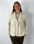 D.Exterior - 61480 | 3 - Gillet mouwloos ruit - latte