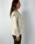 D.Exterior - 61480 | 3 - Gillet mouwloos ruit - latte