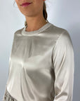 D.Exterior - 61713 | 7 - Shirt satin breidetail - greige