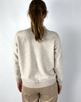 D.Exterior - 61554 | 7 - Pull V bouclé ribdetails - greige