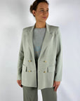 D.Exterior - 60093 | 9 giada - Blazer viscose double breasted - jade